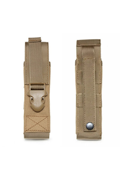 Choice حقيبة أدوات تكتيكية خارجية بلون بني فاتح، مزودة بمصباح يدوي، حقيبة خصر...