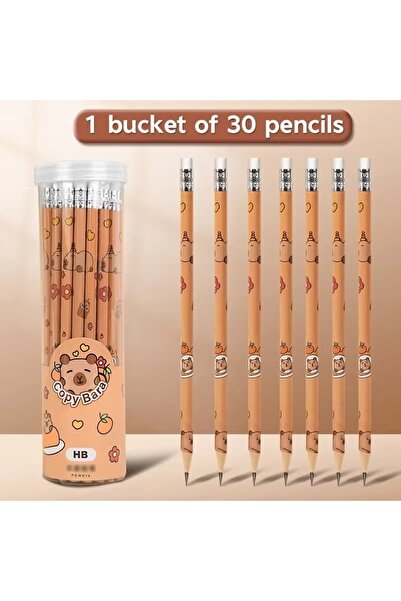 Choice أقلام رصاص سوداء من نوع HB بتصميم شخصيات كابيبارا الكرتونية، 30 قلمًا،...