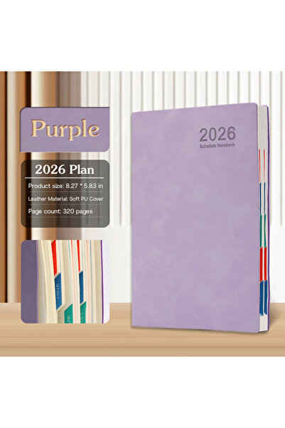 Choice A5 purple 2026 A5 – 365-Day Daily & Weekly Schedule Notebook, Portable...