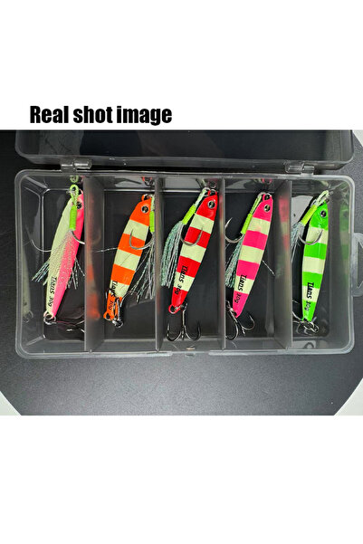 Choice 30 غرام، 5 قطع، 5 قطع، طعم صيد معدني ليلي، مناسب لصيد الأسماك في أعماق...