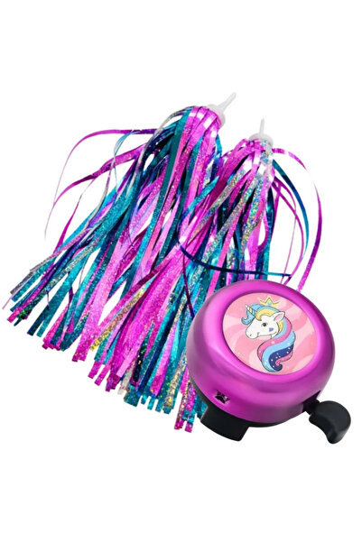 Choice B-Purple Horse 1 Set Bike Bell & Streamers Bicycle Pinwheel for Kids C...