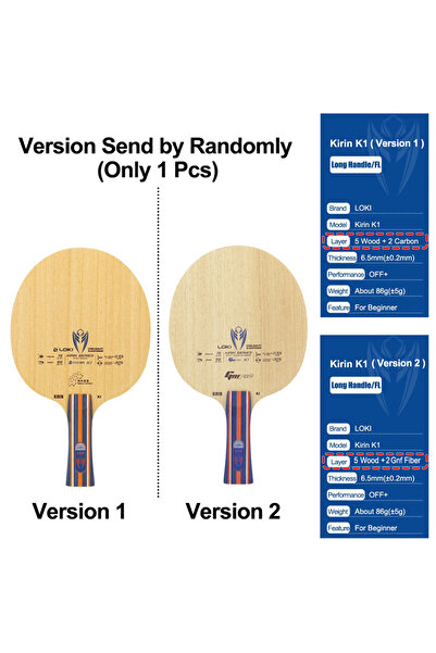 choice2 K1 FL grip LOKI KIRIN K1//K3 Table Tennis Blade FL Grip 7/5-Ply OFF+ ...