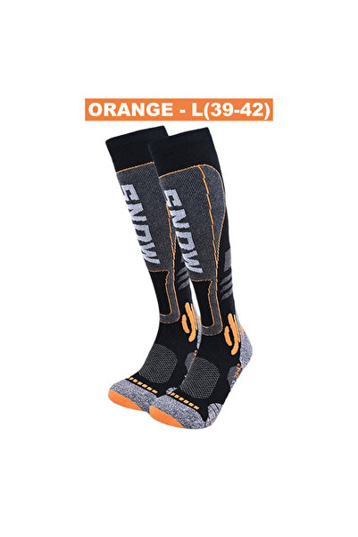 Choice Orange-L High Quality Merino Wool Knee High Long Ski Socks Men Women W...