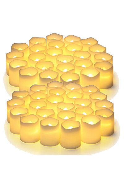 Choice عبوة من 48 قطعة (24 قطعة) من مصابيح LED بدون لهب، مصابيح شاي LED إبداع...