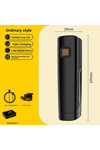 Choice مصباح أمامي أسود ذكي للدراجة، عالي الإضاءة، مقاوم للماء، قابل لإعادة ا...