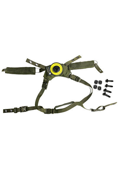 Choice7 green suspension Team Wendy Helmet Hanging Suspension System Chin Str...