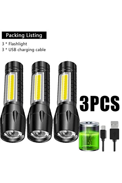 Choice 3 مصابيح يدوية صغيرة قابلة لإعادة الشحن من BALDR، مزودة بتقنية LED، CO...