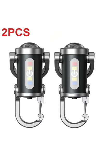 Choice 2pcs 1-5PCS Mini COB Ultra Bright Rechargeable LED Flashlight Keychain...