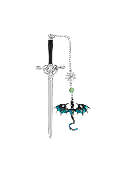 Choice فاصل كتب على شكل تنين، فواصل كتب معدنية على شكل سيف تنين خيالي، إكسسوا...