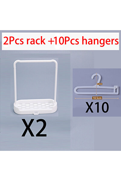 Choice 2 Set For Labubu Clothes Hanger Rack For Doll Clothes Shoes Storage Ra...