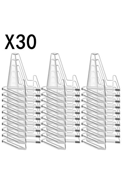 Choice 30Pcs 30-1PCS Triangular Card Display Stand Mini Acrylic Idol Photo Pi...