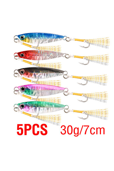 Choice 5 قطع من طُعم الصيد بالطعوم المعدنية سريعة الغرق، وزن 30 غرام، وزن 7-3...