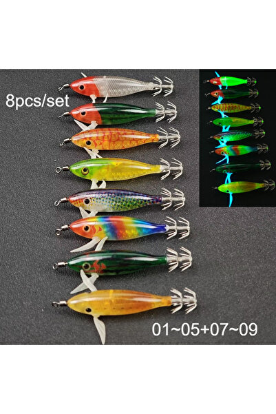 Choice 8 قطع - روبيان - 1-5 7-9 Ackibbik 8 قطع/مجموعة 8 سم/ 5.7 غرام طُعم صيد...