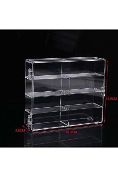 Choice صندوق عرض سيارات أكريليك شفاف لاصق بدون ثقب، بمقياس 1:64، قطعة واحدة A1