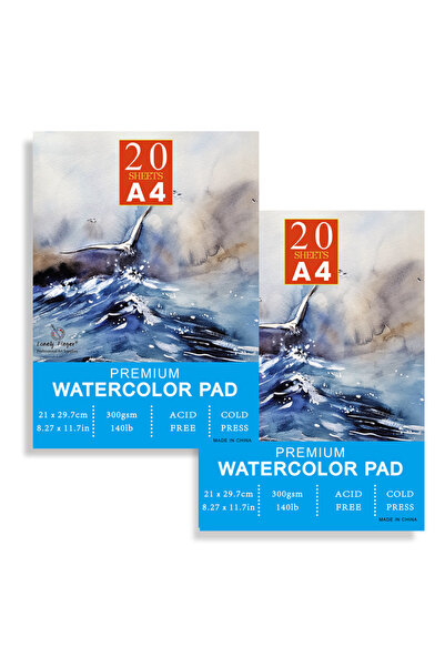 Choice 2pcs A4 A5/A4/A3 Watercolor Paper Pad, 140lb/300gsm, 20 Sheets, Cold-P...