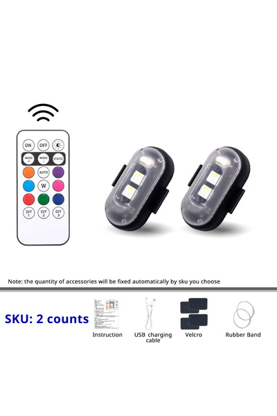 Choice طقم إضاءة RGB للوح التزلج والسكوتر، مزود بجهاز تحكم عن بعد لاسلكي، 8 أ...