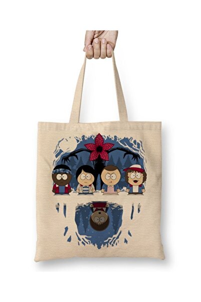 Toyaso Stranger Things Stranger Park Geantă de pânză albă Geantă de cumpărătu...