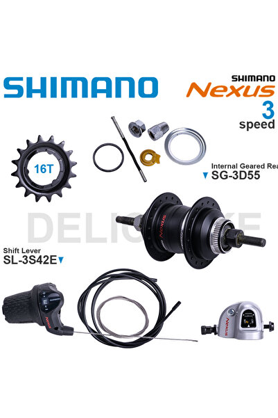 Choice مجموعة تروس شيمانو نيكسوس 36 فتحة، محور تروس داخلي ثلاثي السرعات SG-3D...