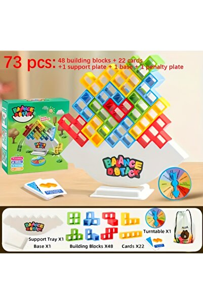 Choice 73pcs 41/73pcs Balance Tower Game, Fun Desktop Toy | Balance Blocks, a...