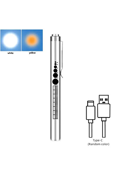 Choice Oral01-Sliver Mini Portable Penlight LED Flashlight Oral Pupil Medical...