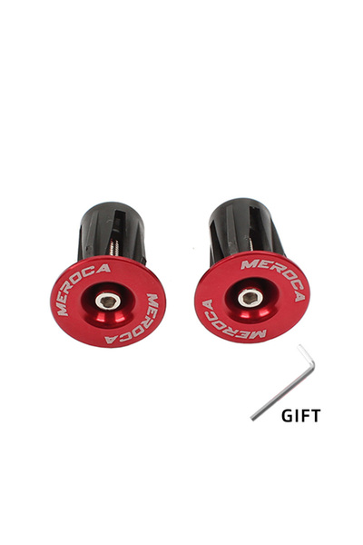 Choice زوج واحد من سدادات طرفية لمقود دراجة جبلية/طريقية، لون أحمر، مصنوعة من...