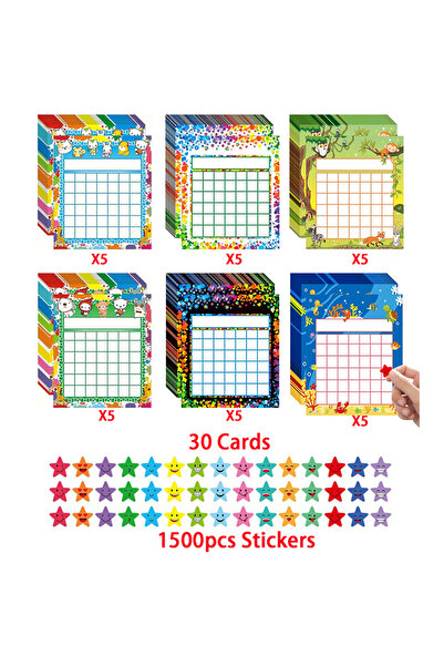 Choice6 مجموعة متنوعة من 30 بطاقة تحفيزية ومكافآت لسلوك الأطفال في الفصل الدر...