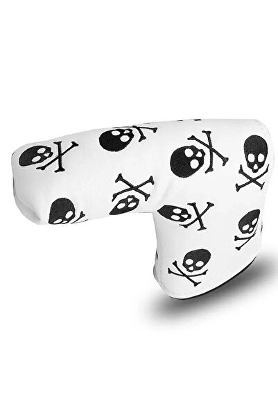 Choice Skull White Golf Putter Head Cover, Blade Club PU Leather Protector, U...