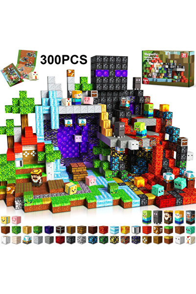 Choice3 300pcs(With Box) 100-300pcs Magnetic Tiles Building Blks Set,My World...