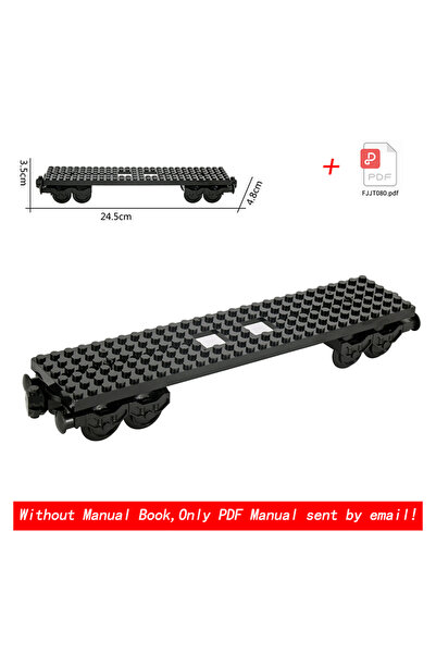 Choice 6x28 black MOC City Technical Idea Train 6*28 Base Wheel Carriage Buil...