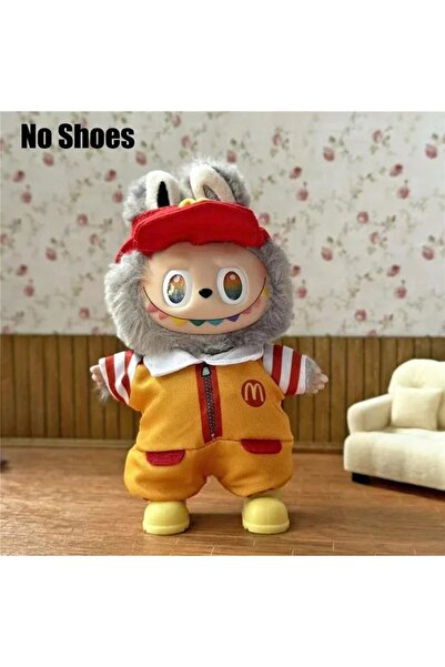 Miniso No Dolls Clothes-141-Yellow For Labubu Doll Workwear Fast Food Fries C...