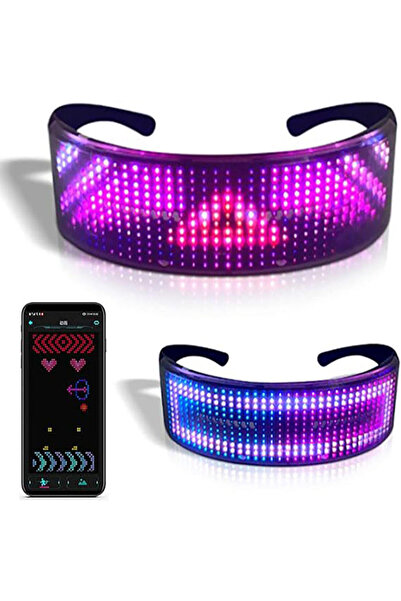 Choice MULTI Shining Light up LED Glasses Bluetooth App Programmable Display ...