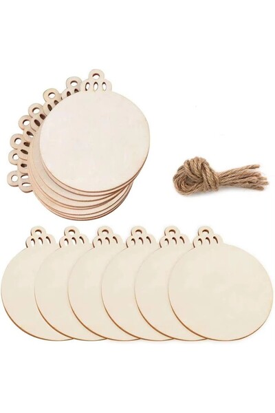 Choice 50pcs ball 10/20/50Pcs DIY Wooden Christmas Balls Decoration Craft Art...