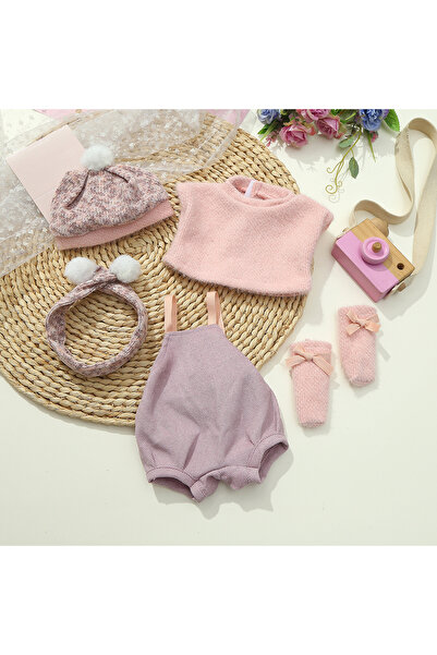 Choice ملابس دمية بنفسجية بدون كرة فرو، مناسبة لدمية مقاس 45 سم/17.71 بوصة، ط...