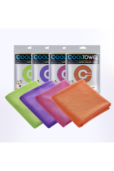 Choice Mixed Green 4pcs Cooling Towels (35.4 * 11.8 Inches), Soft Breathable ...