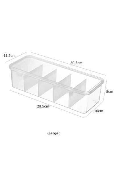 Choice large Transparent cable storage box, compartment organizer with lid, d...