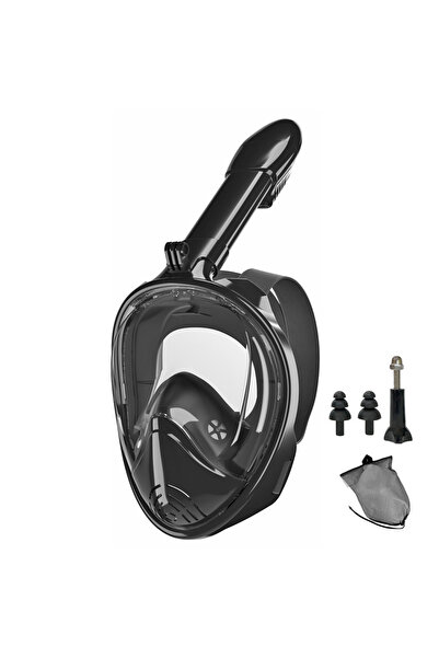 Choice قناع غطس كامل الوجه من السيليكون، أسود بالكامل، مقاس صغير/متوسط، يوفر ...