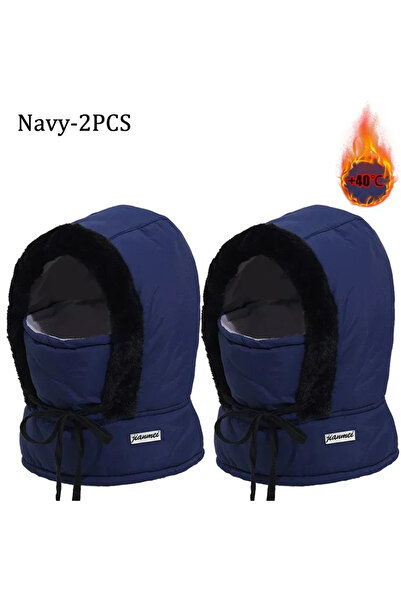 Choice Navy-2PC Cold Weather Thermal Balaclava Scarf Winter Windproof Hood Ha...