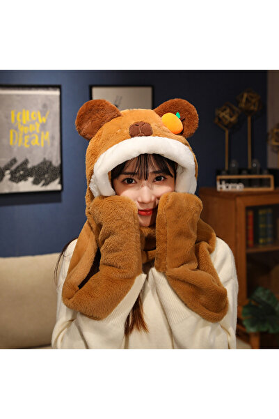 Choice وشاح أبيض وبني مقاس حر، عالي الجودة، جديد، مصنوع من قطيفة الكابيبارا، ...