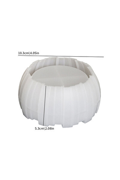 Choice WHITE DIY Irregular Stripe Storage Bowl Silicone Mold Candle Cup Plast...