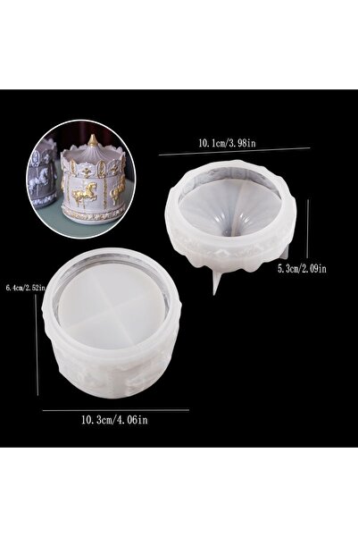 Choice 01 molds Wooden horse-shaped storage jar mold, round plaster candle cu...