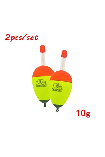 Choice قطعتان صفراوين 10 غرام 2/10 قطع عوامة صيد ليلية مضيئة من مادة EVA، مصن...