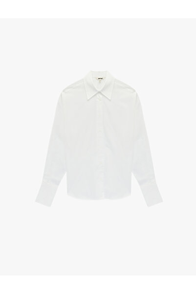 Koton Cotton Long Sleeve Classic Collar Poplin Shirt