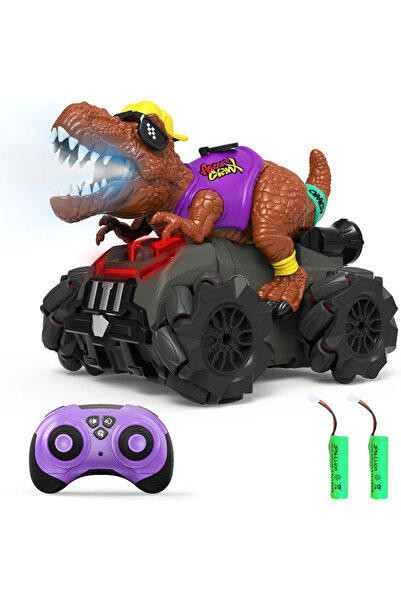 Choice سيارة ديناصور تعمل بجهاز تحكم عن بعد، لعبة كهربائية للأطفال الصغار، مز...