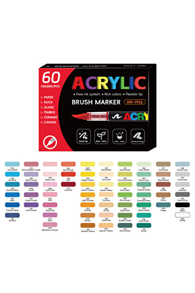 Choice مجموعة أقلام تلوين سائلة مباشرة، 60 لونًا (من 12 إلى 168 لونًا)، للرسم...