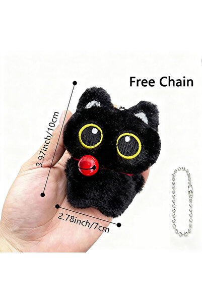 Choice قطة ريد بيل، قطعة واحدة، لعبة قطة سوداء لطيفة، دمية صغيرة، قلادة، 10 س...