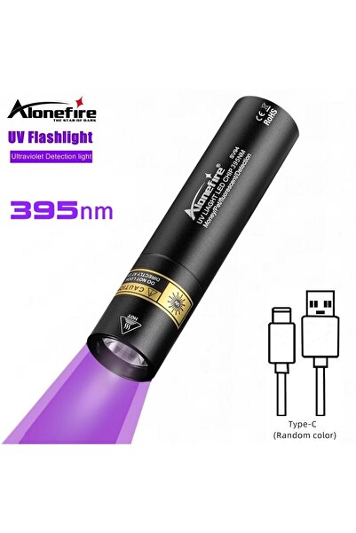 Choice مصباح يدوي صغير يعمل بالأشعة فوق البنفسجية، أسود اللون، 395 نانومتر، ق...