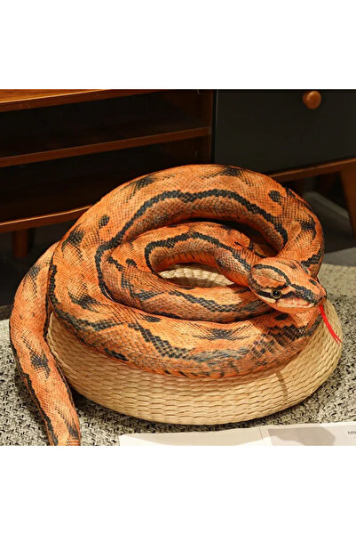 Choice لعبة ثعبان عملاق بني اللون بطول 160 سم/200 سم، لعبة قطيفة على شكل ثعبا...
