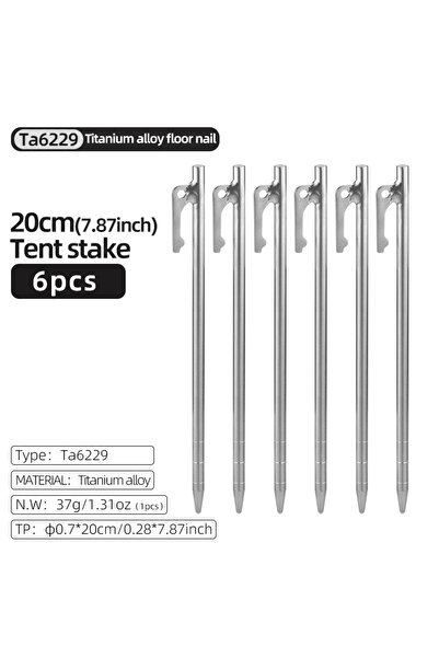 Choice 6 قطع من أوتاد خيمة Tiartisan المصنوعة من سبائك التيتانيوم شديدة التحم...