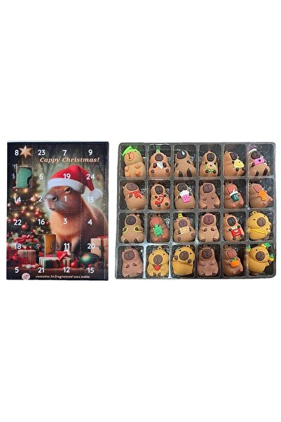 Choice تقويم كابيبارا لعيد الميلاد 2025، 24 يومًا، مجموعة دمى مصغرة للأطفال