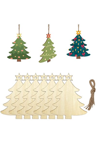 Choice Other 30PCS TREE 30PCS Wooden Christmas Tree Ornaments – Mini Hanging ...